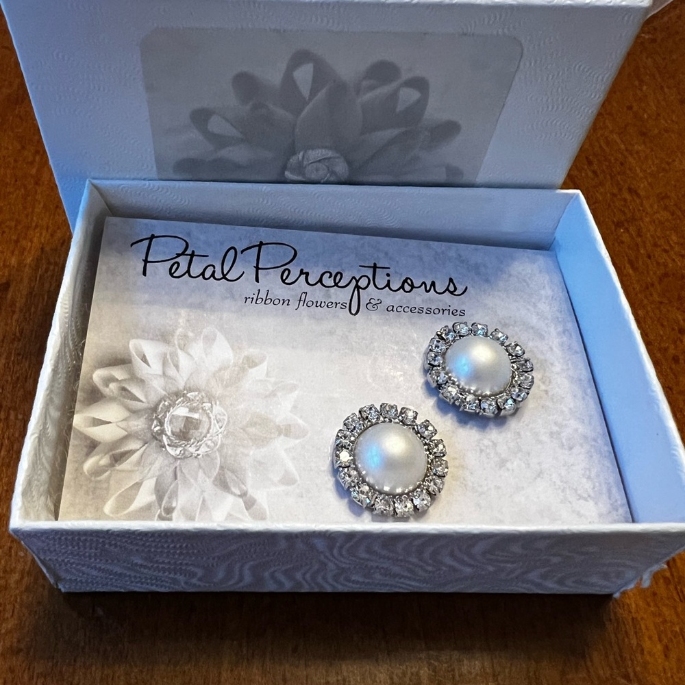 Perceptions Silver Crystal Stud Earrings